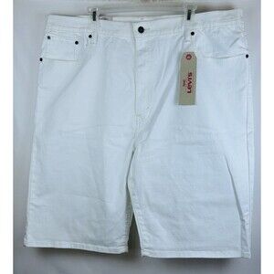 NWT Levi's Jean Shorts Mens 42 White Denim 569 Loose Baggy Relaxed Straight Fit
